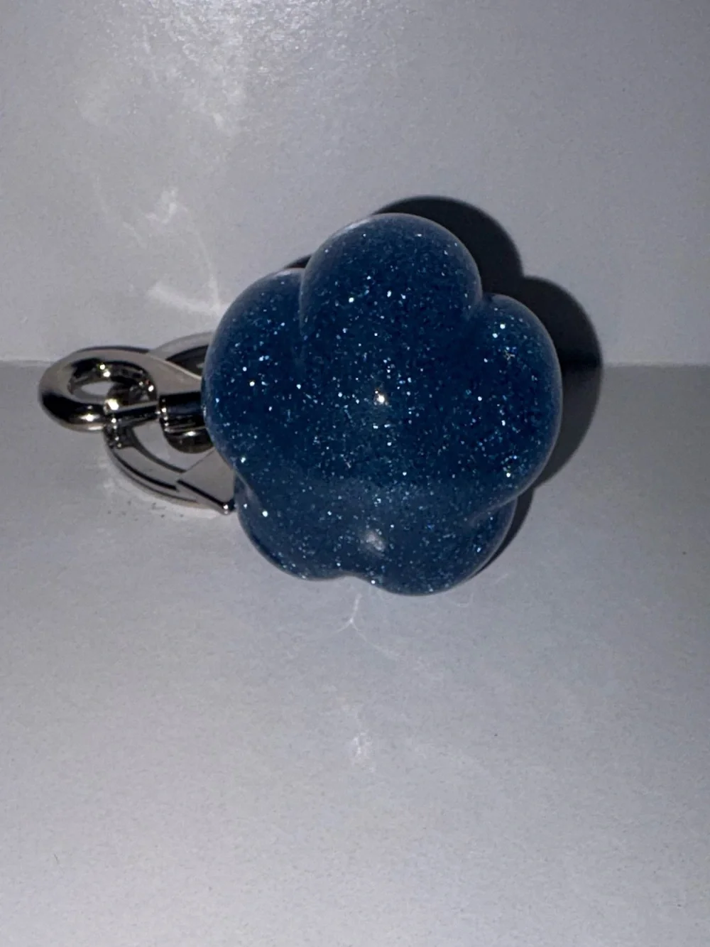 Sparkling “Out of the Blue” Pumpkin Bag Charm Keychain
